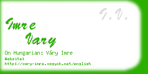 imre vary business card